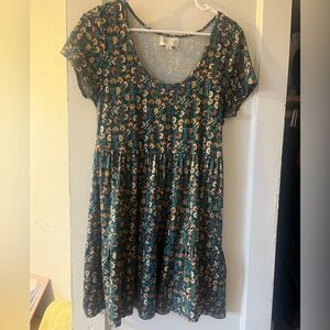 Floral tiered mini dress